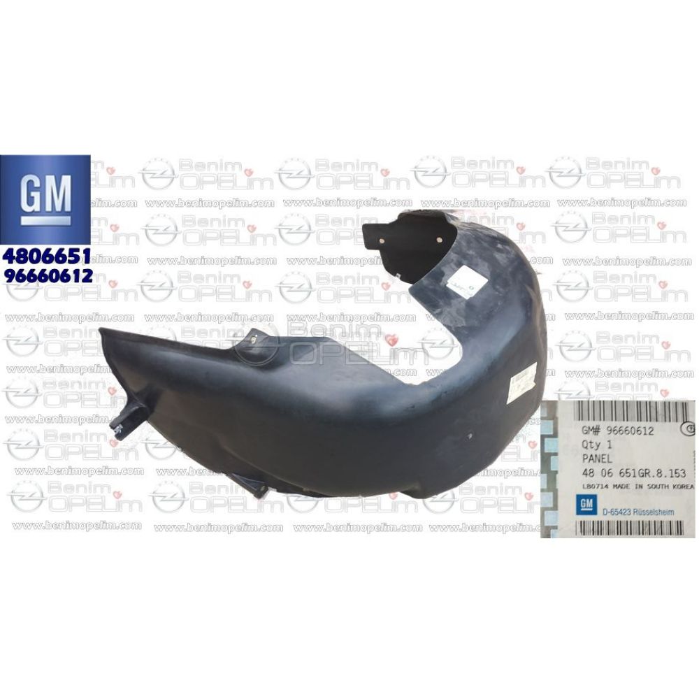 Opel Antara Right Rear Fender Hood GM Original 4806651 - 96660612