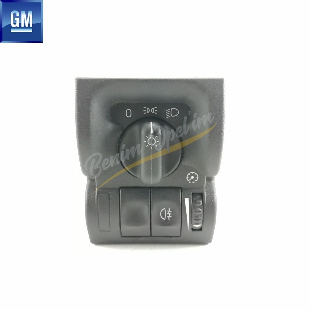 Opel Vectra B Complete Fogless Headlight Switch Black (1996-1999) GM Genuine 1240166 - 90436447