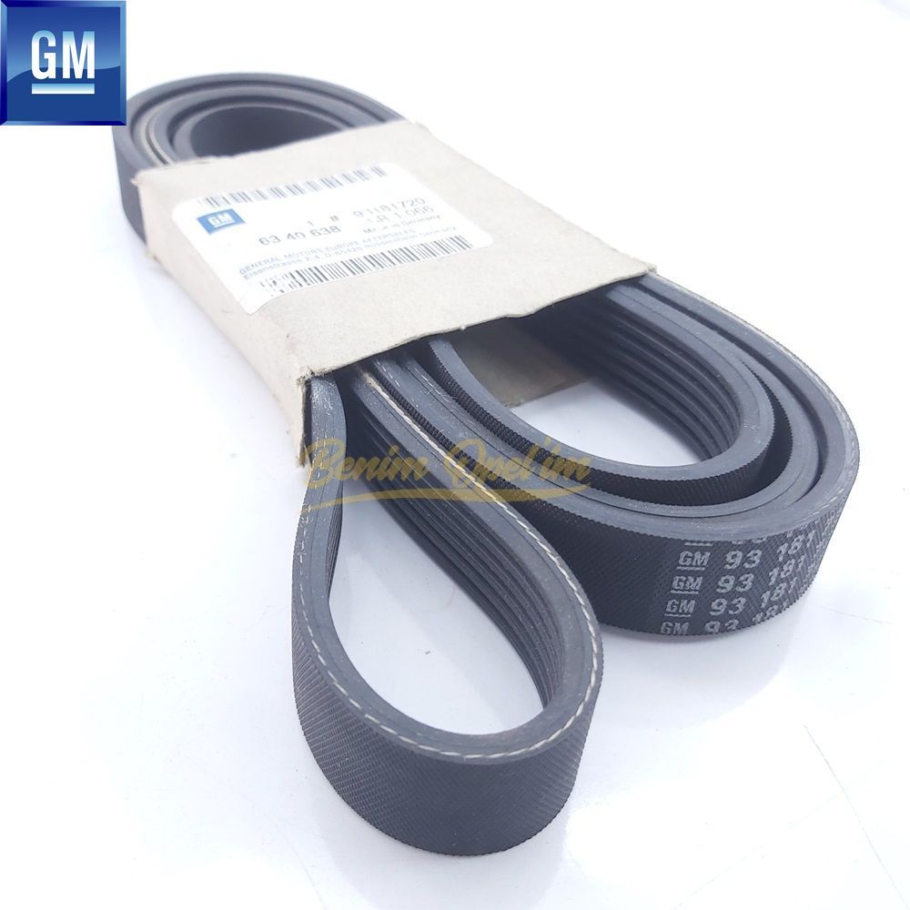 Product Code : 6340638 - Air Conditioned V Belt 6PK2020 21.36X2020mm Opel Calibra, Omega B, Vectra A+B 2.5/2.6/3.0/3.2 GM Original 6340638 - 9128951