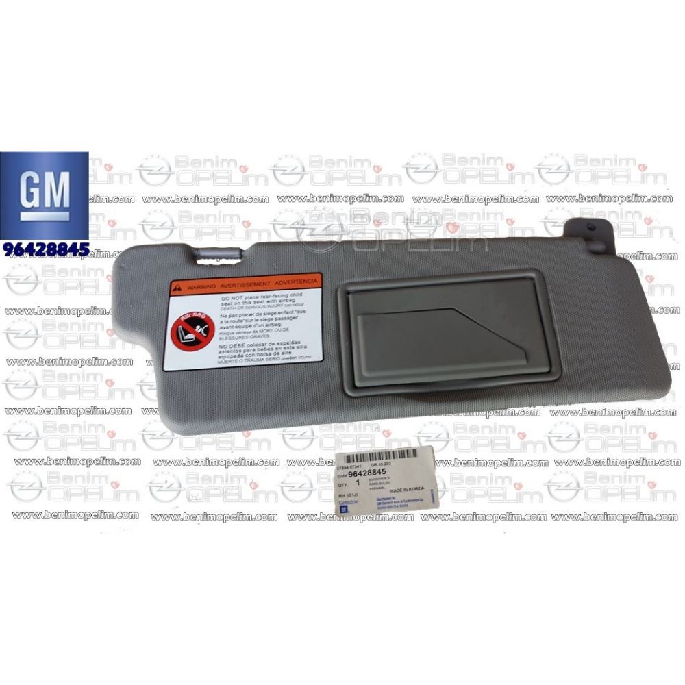 Product Code : 96428845 - Chevrolet Lacetti Sun Visor Front Right GM Original 96428845