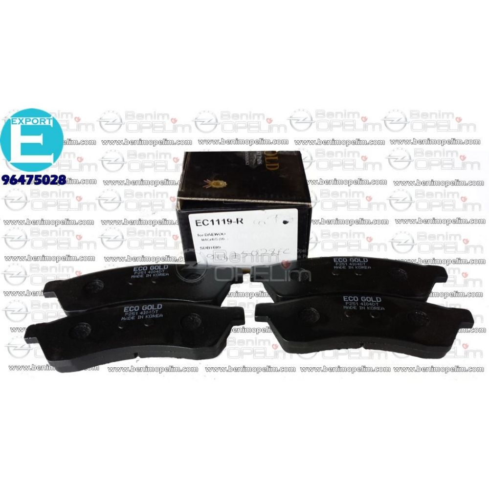 Product Code : 96475028EC - Chevrolet Epica Rear Brake Pad 1st Class Quality 96475028