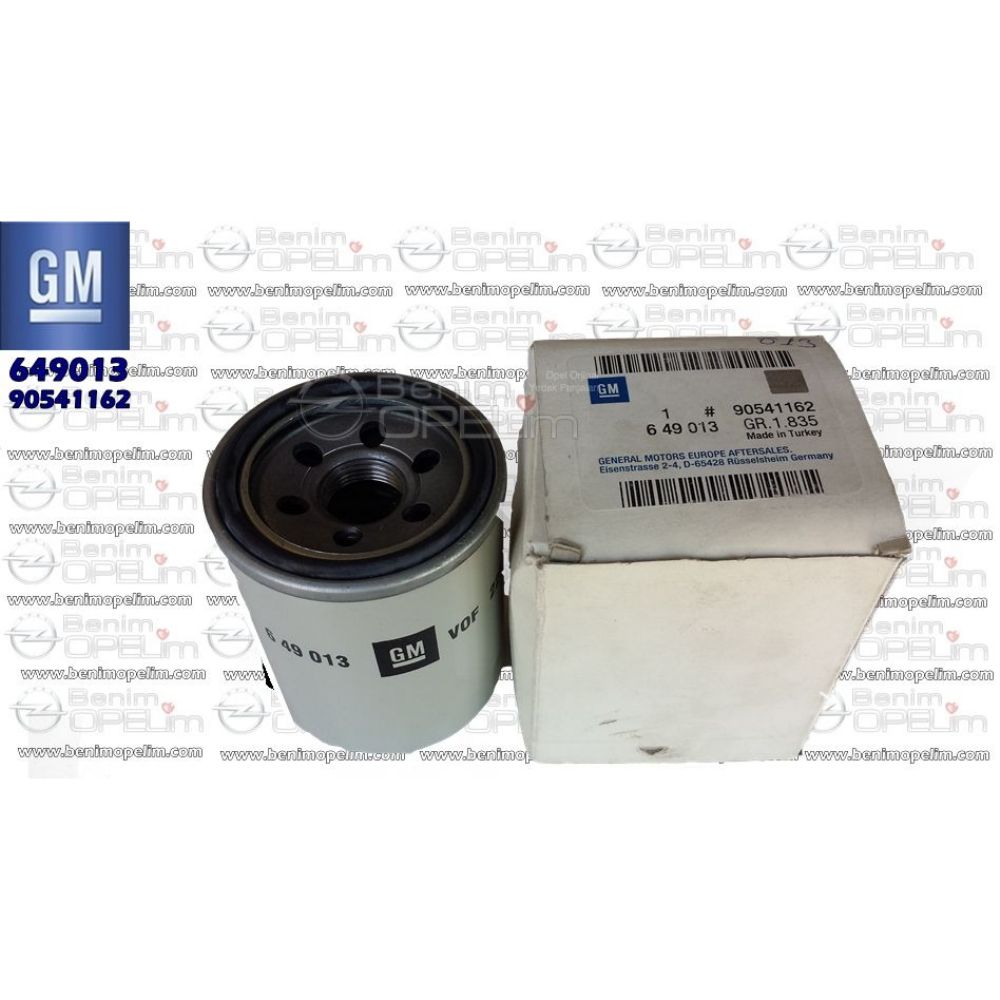 Product Code : 649013 - Opel Combo B, Corsa B Oil Filter Diesel GM Original 649013 - 90541162