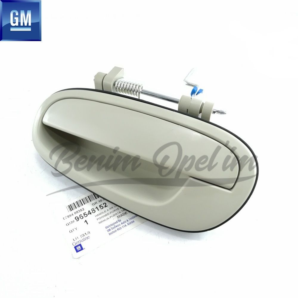 Product Code : 96548152 - Chevrolet Lacetti 04 Left Rear Door Exterior Opening Handle Lined GM Genuine 96548152