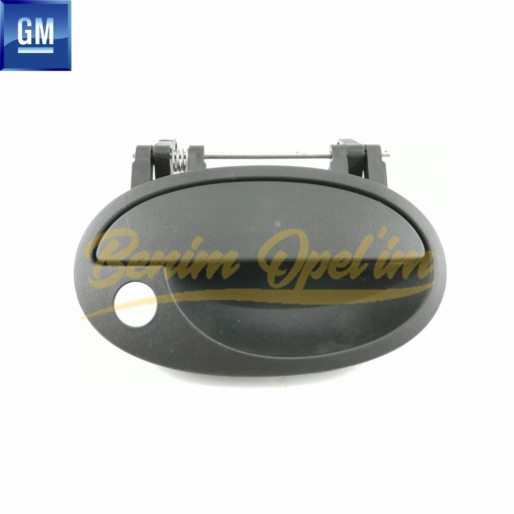 Perforated Right Front Door Exterior Opening Handle Smoked Opel Corsa C, Combo C, Meriva A GM Original 5138182 - 93176737