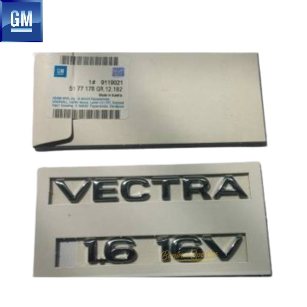 Opel Vectra B Rear Boot Cover Vectra 1.6 16V Lettering GM Original