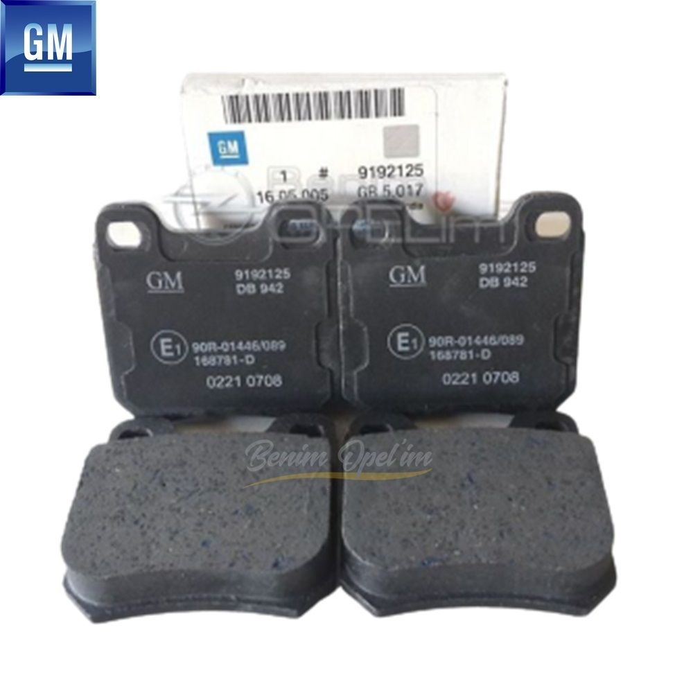 Product Code : 1605005 - Opel Vectra B Rear Brake Pad GM Genuine 1605005 - 1605617