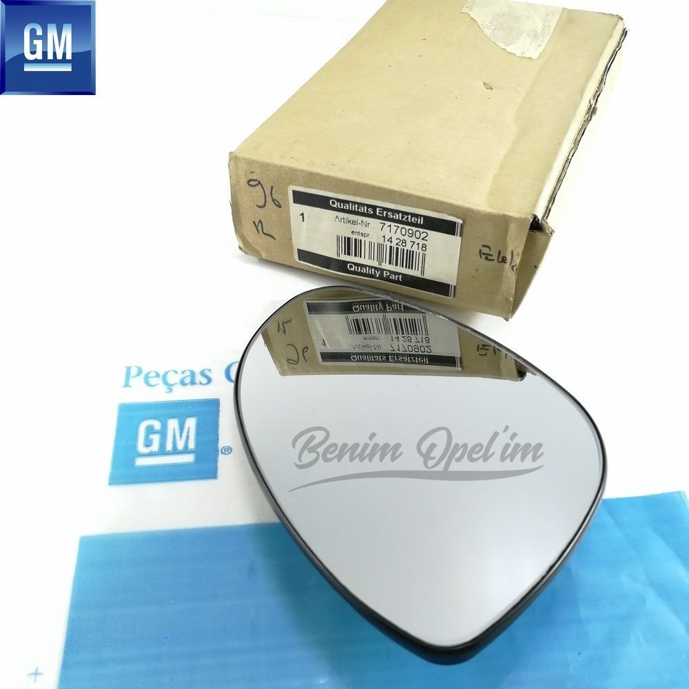 Product Code : 1428718 - Opel Vectra B Right Outside Rear View Mirror Glass Electric 1996-1999 GM Original 1428718 - 90568354