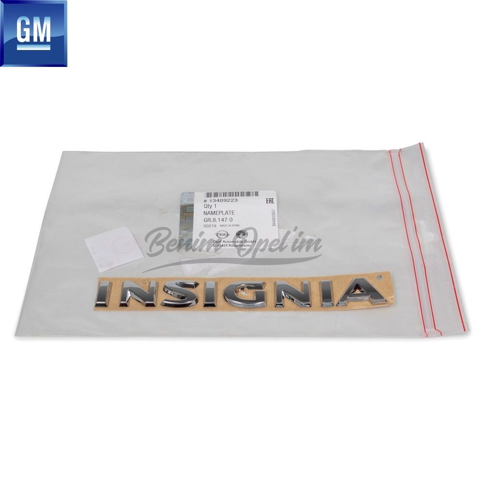 Product Code : 13409223 - Opel Insignia Rear Boot Insignia Lettering Chrome GM Genuine 13409223 - 177297