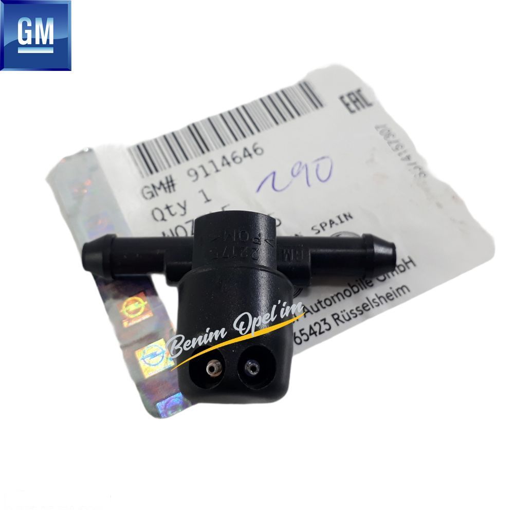 Opel Corsa C Tigra B Windscreen Washer Water Sprinkler Nozzle Left GM Original 1451226 - 9114646