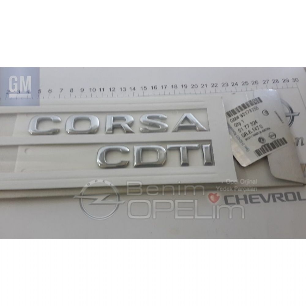 Opel Corsa Corsa CDTI Lettering Corsa C GM Genuine 5177324 - 93178755