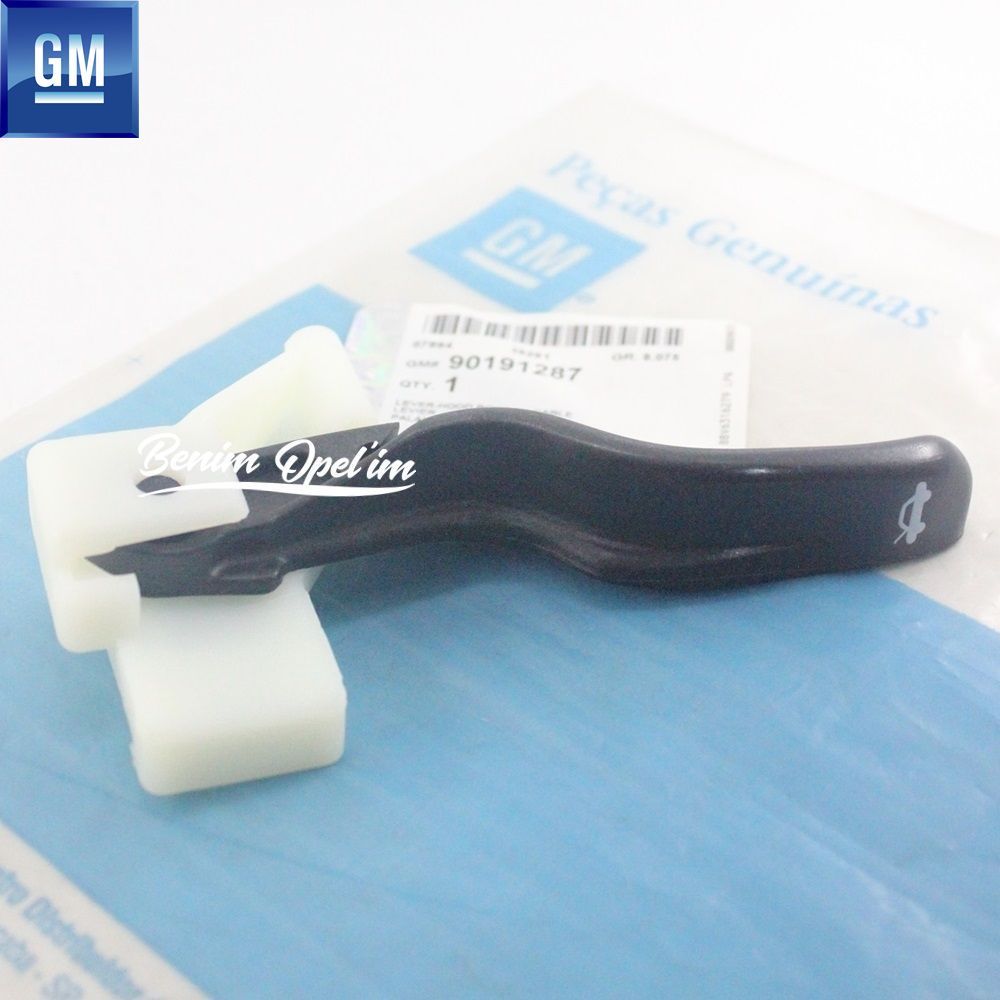 Product Code : 90191287 - Engine Bonnet Opening Handle Opel Astra F G H, Calibra, Corsa C, Tigra B, Vectra A B C, Zafira A B GM Genuine 90191287 - 1178526