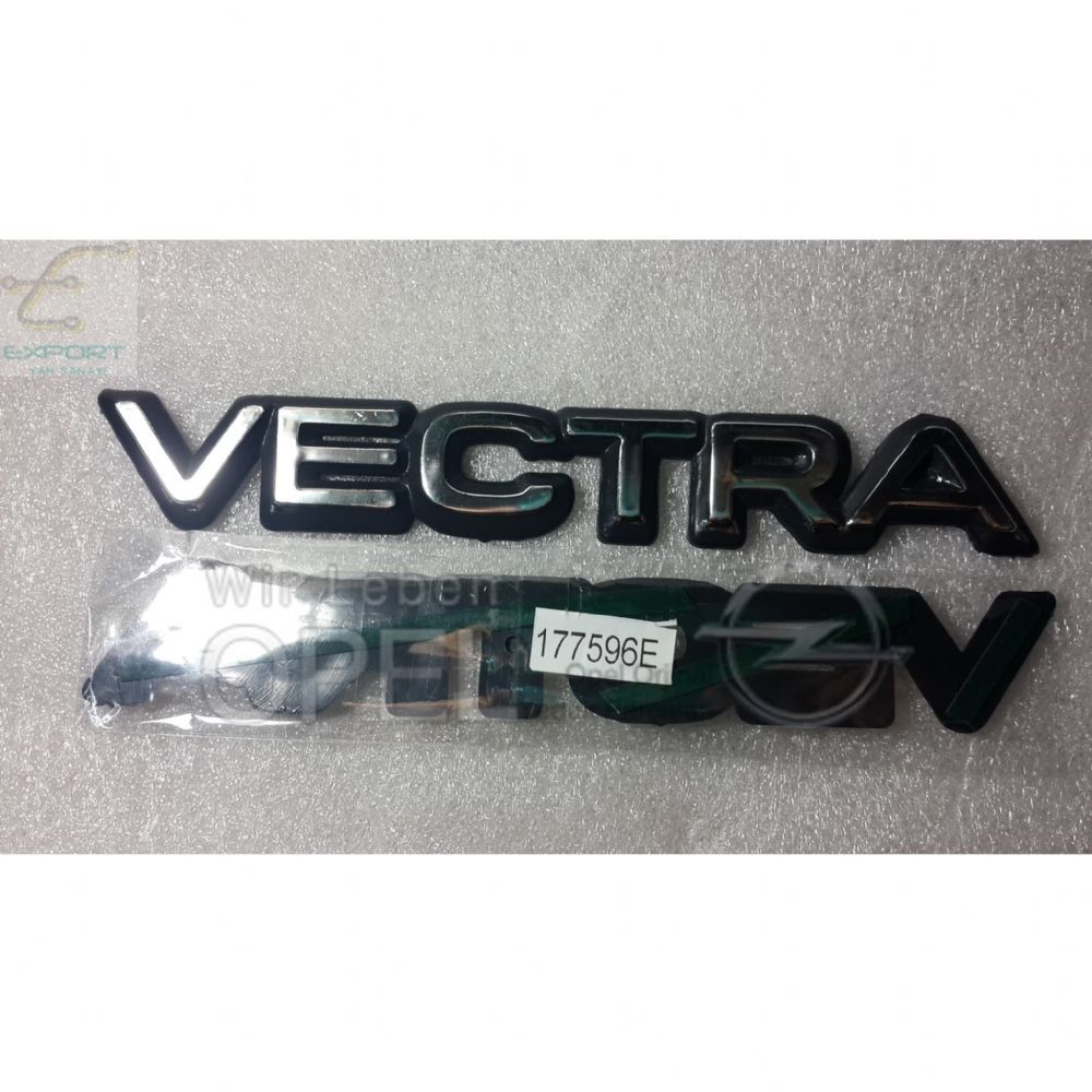 Product Code : 177596E - Opel Vectra A Rear Boot Vectra Lettering Black Framed Chrome Colour 1st Class Quality 177596