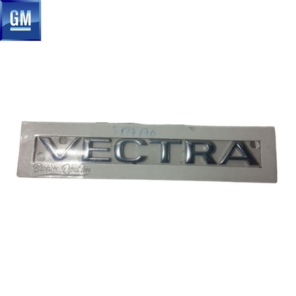 Opel Vectra B Rear Boot Lid Vectra Lettering Chrome 1999-2001 GM Original 5177176 - 9135062