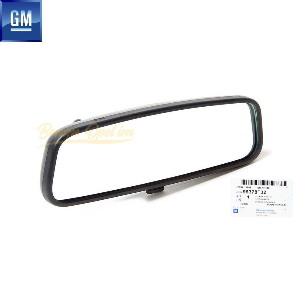 Complete Interior Rear View Mirror Black Chevrolet Aveo T200, Aveo T255, Kalos, Lacetti J200, Rezzo U100 GM Original 96378732