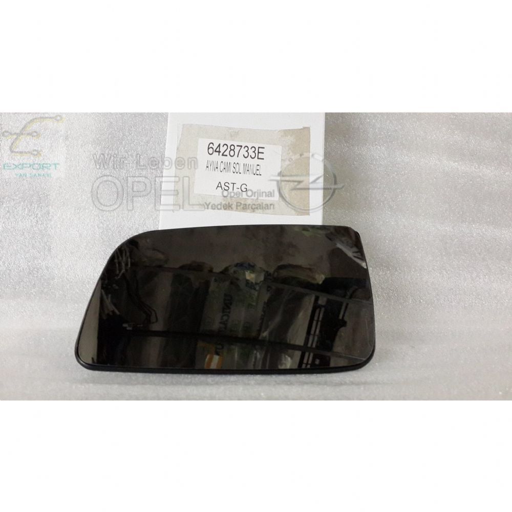 Product Code : 6428733E - Opel Astra G Left Exterior Rear View Mirror Glass Manual 1st Class Quality 6428733