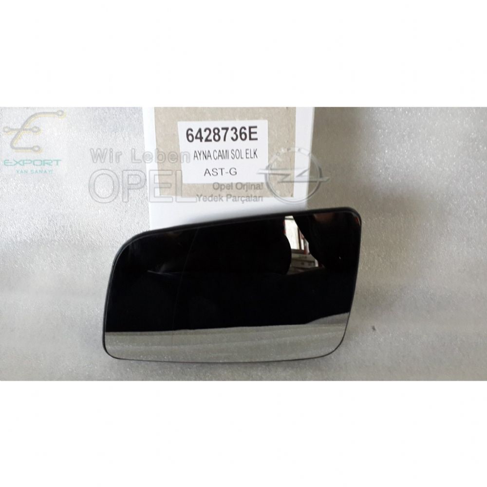 Product Code : 6428736E - Opel Astra G Left Exterior Rear View Mirror Glass Electric 1st Class Quality 6428736