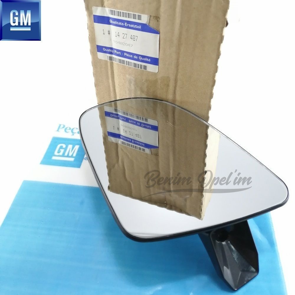 Product Code : 90482047 - Opel Corsa B Left Outside Rear View Mirror Glass Unlined GM Original 90482047 - 1427487