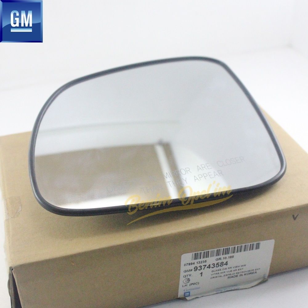 Chevrolet Captiva Left Outside Rear View Mirror Glass 2007-2012 GM Original 93743584