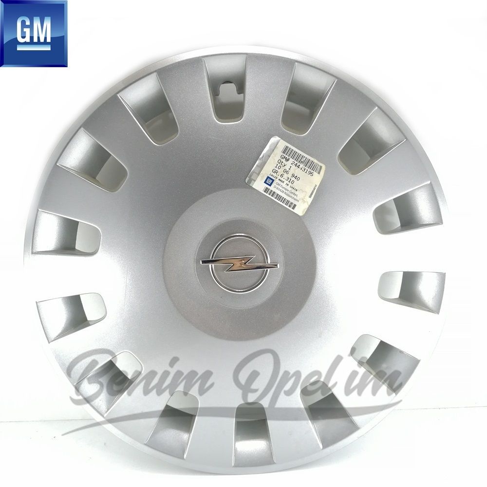 Opel Corsa C Enjoy Emblem Wheel Cover Silver Grey 5.5Jx14 14 Inch Kp 1 Piece Price GM Original 24443195 - 1006940