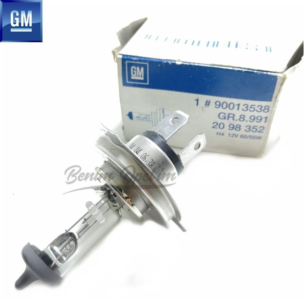 High Beam Bulb H4 12V/60/55W Opel Astra F, Vectra A B, Meriva A, Omega A B, Frontera B, Corsa B, Tigra A GM Original 90013538 - 2098352