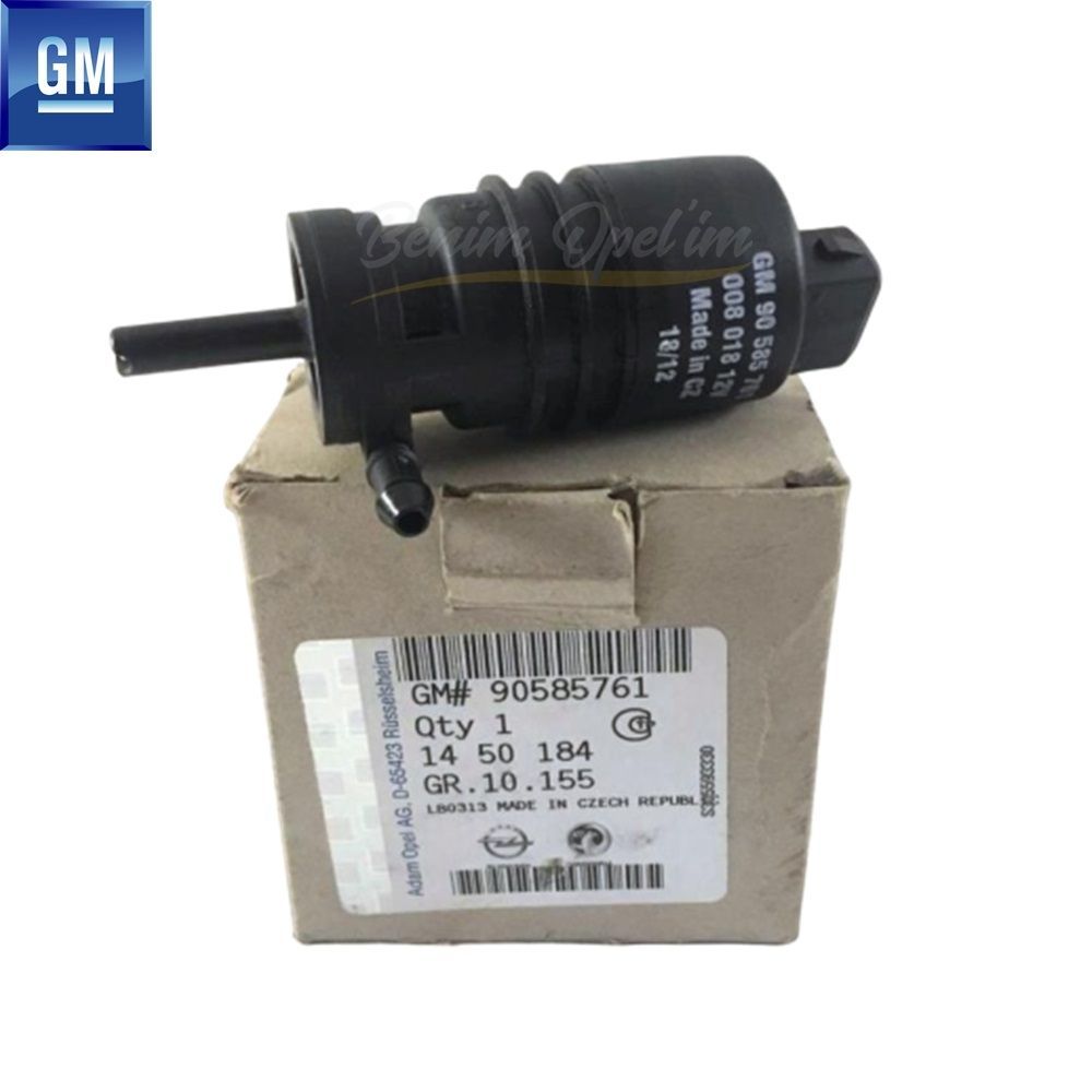 Single Output Windscreen Water Sprinkler Motor Opel Zafira A, Astra G H, Tigra A, Corsa B C, Omega B, Tigra B, Vectra B C GM Original 1450184 - 90508705