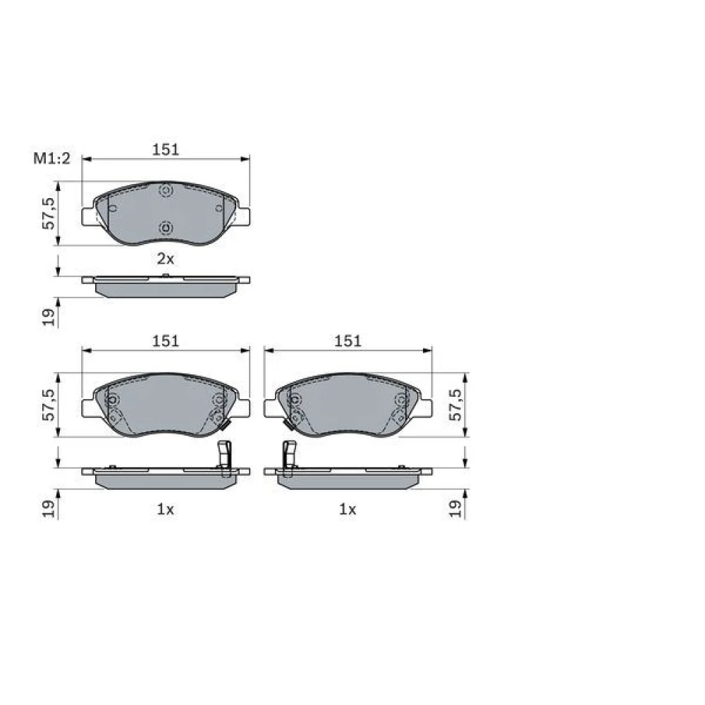 Fiat Egea Sedan Ön Fren Balatası 77368553