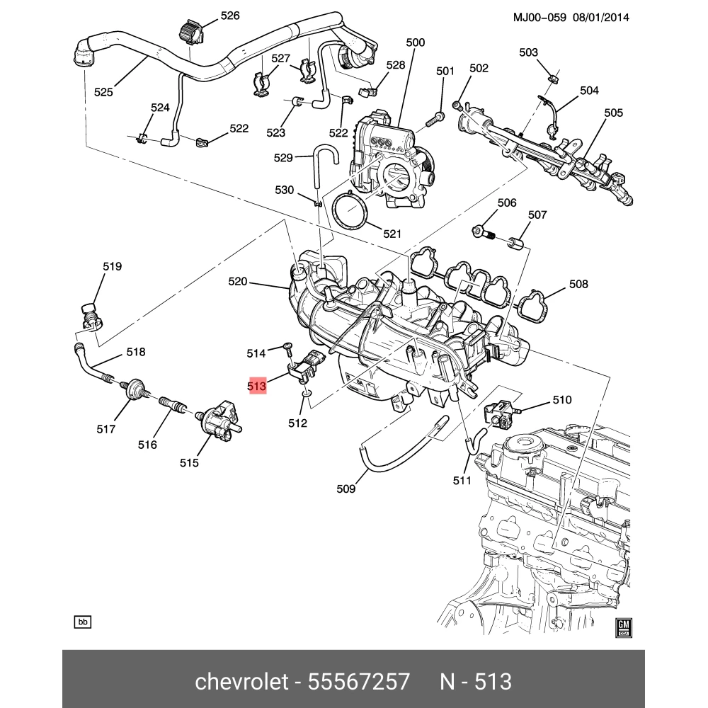 55567257 Orijinal | Map Sensörü Opel Astra J, Insignia, Mokka, Chevrolet Cruze, Aveo Uyumlu 1.4 Turbo / 1.6 Turbo