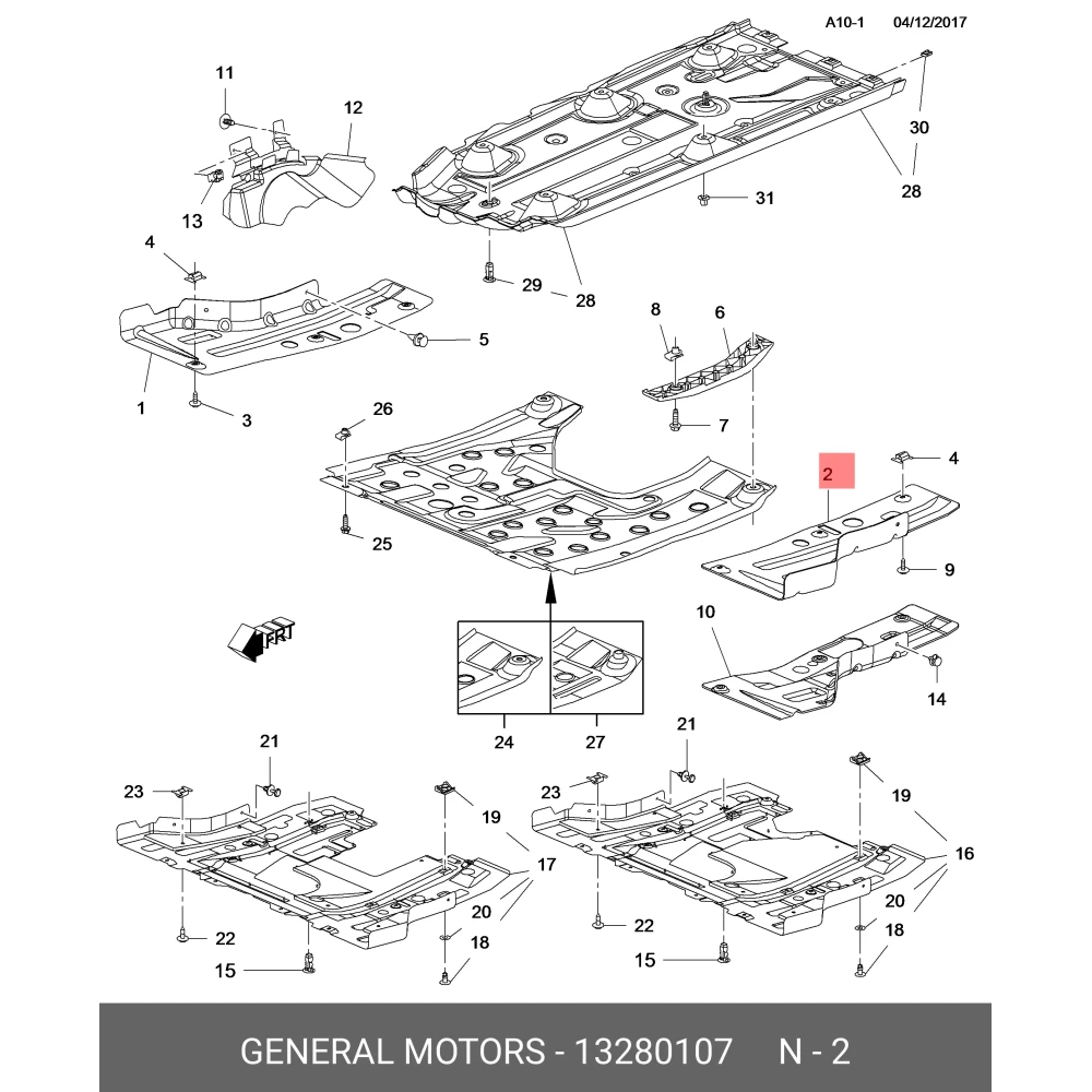 13280107 Orijinal | Sol Alt Motor Muhafaza Kapağı Opel Astra J, Insignia A, Zafira C Uyumlu 1.4/1.6/1.8/2.0 Motorlar