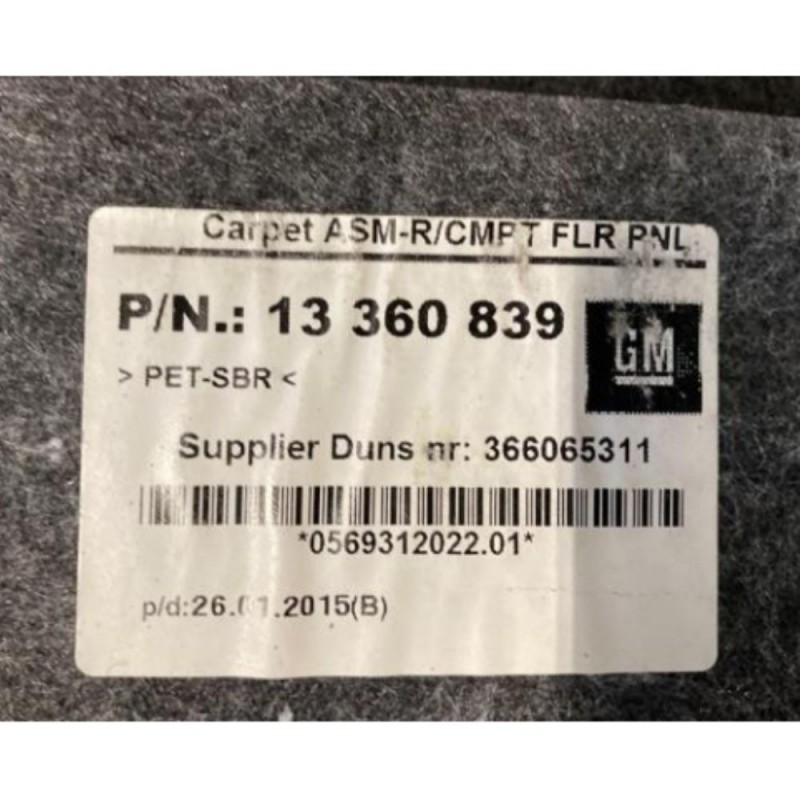 Opel Astra J Bagaj Halısı L69 - Gm 13412488