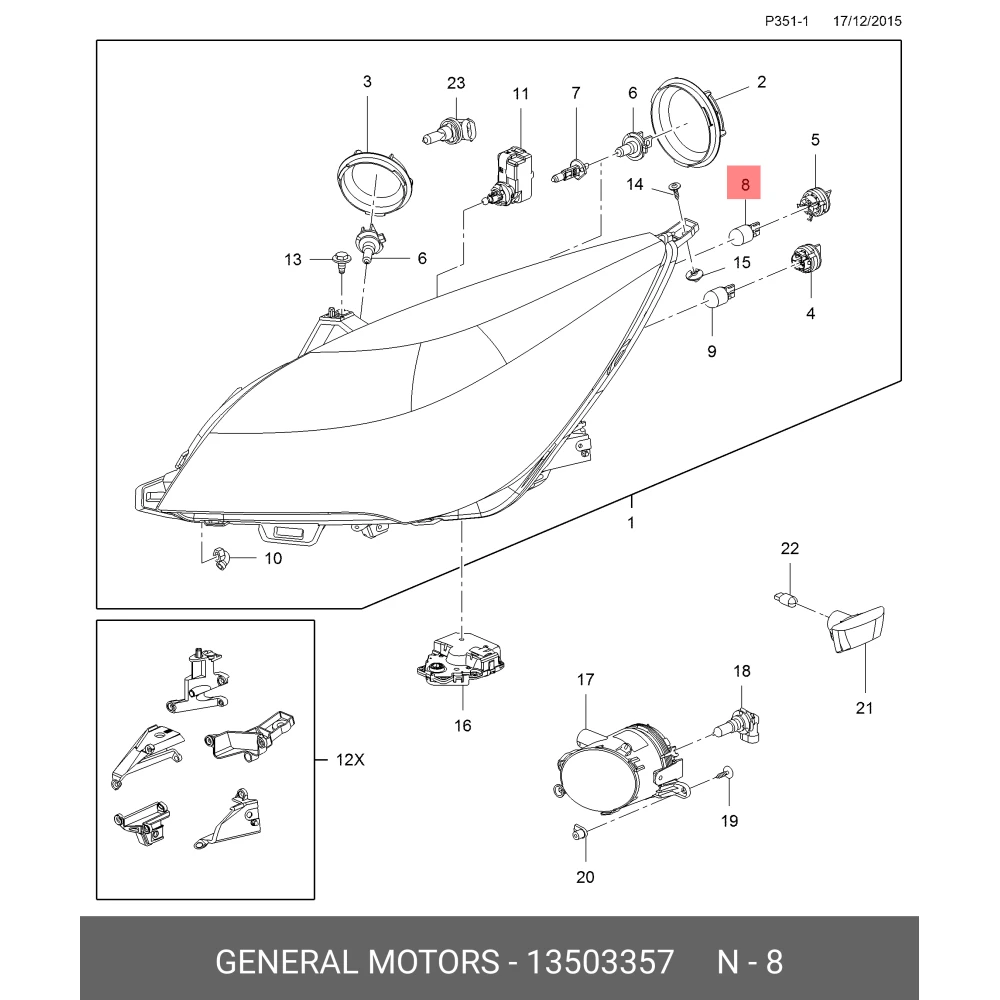 Opel Astra J Sinyal Ampulü 12V 21W Turuncu 2098028