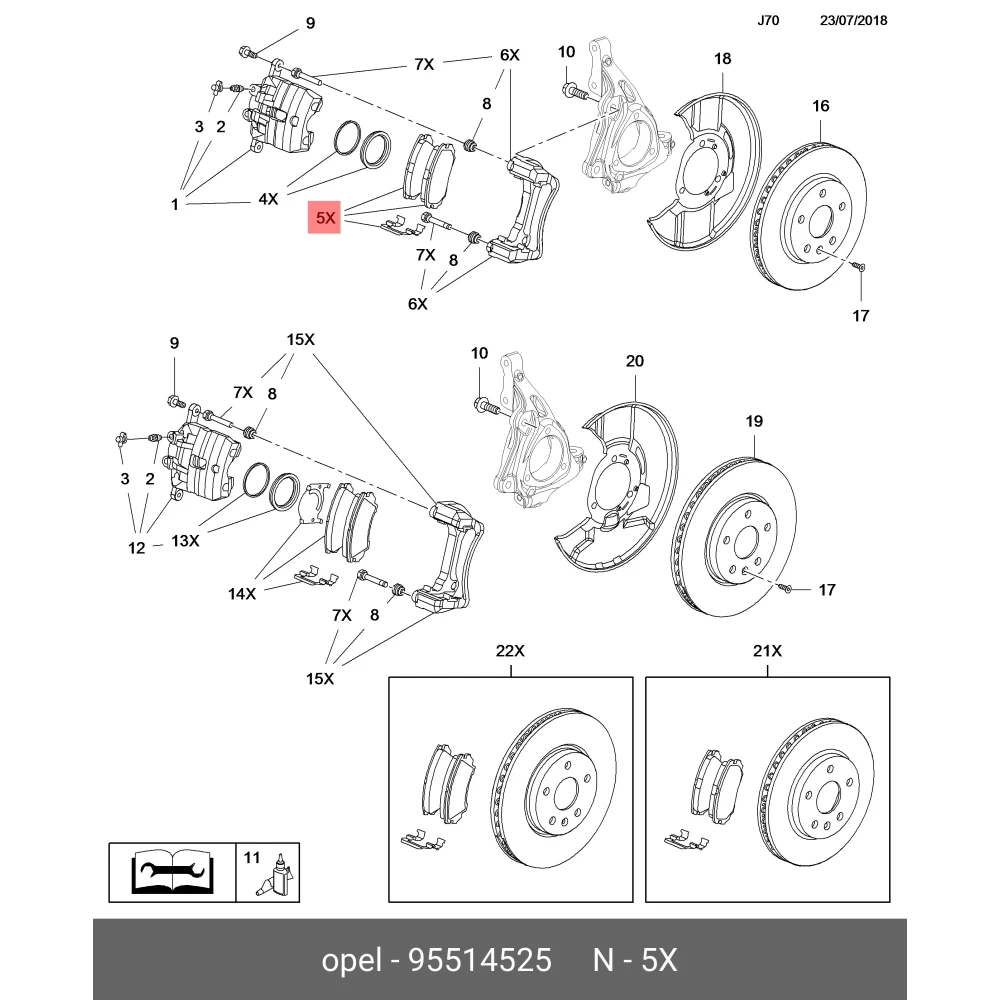 13237753 | Opel Insignia A Uyumlu Ön Fren Balatası Takımı 16 İnç Jant 131mm İthal