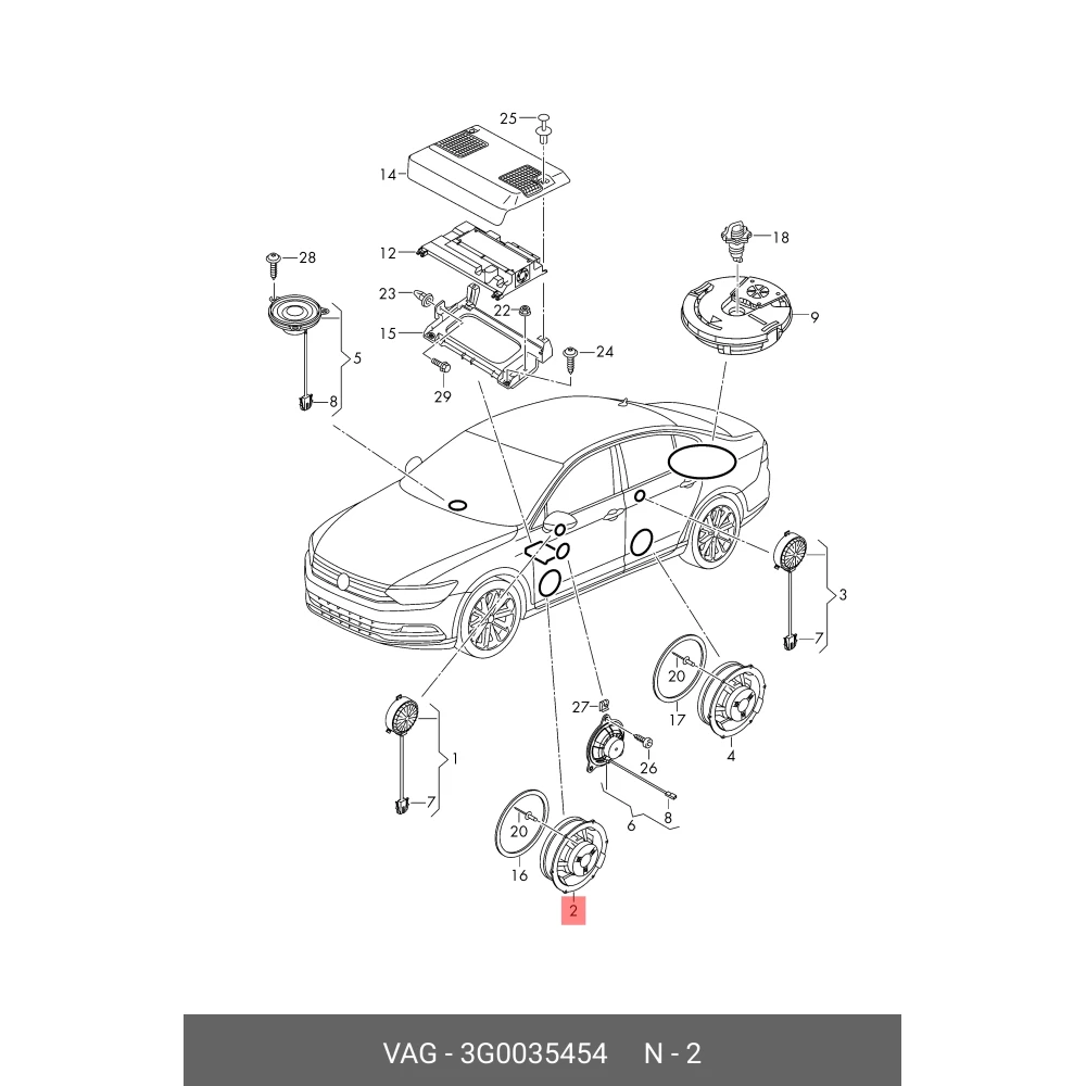 Vw Passat V8 Ön Kapı Hoparlörü