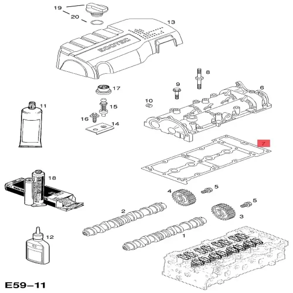 5607842 Orijinal | Silindir Ara Kapak Contası Opel Astra H, Astra J, Corsa D, Chevrolet Yeni Aveo T300 Uyumlu 1.3 Dizel
