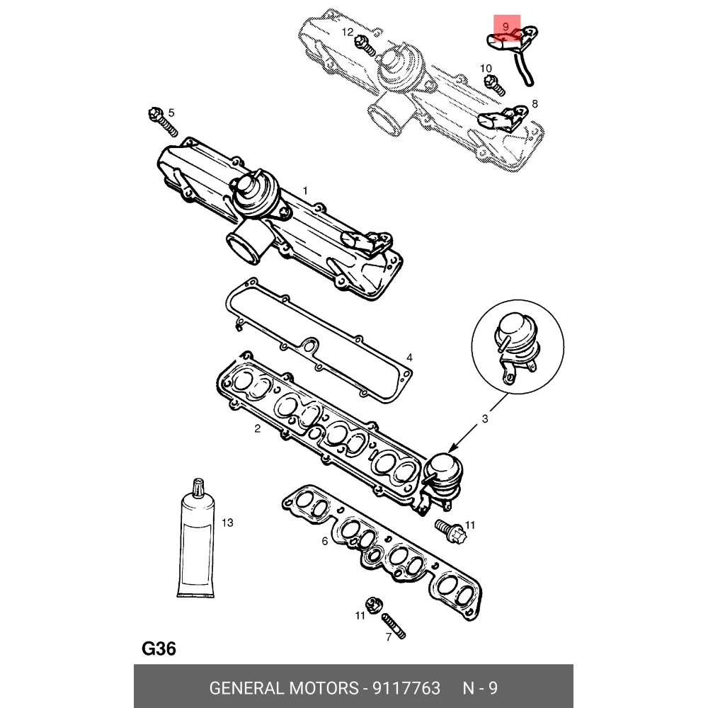 9117763 Orijinal | MAP Sensörü (Vakum Emme Sensörü) Opel Astra G, Astra H, Zafira A, Zafira B Uyumlu 1.6 / 2.0 / 2.2