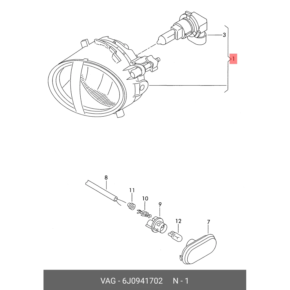 Seat İbiza Sağ Sis Farı Orjinal Vag