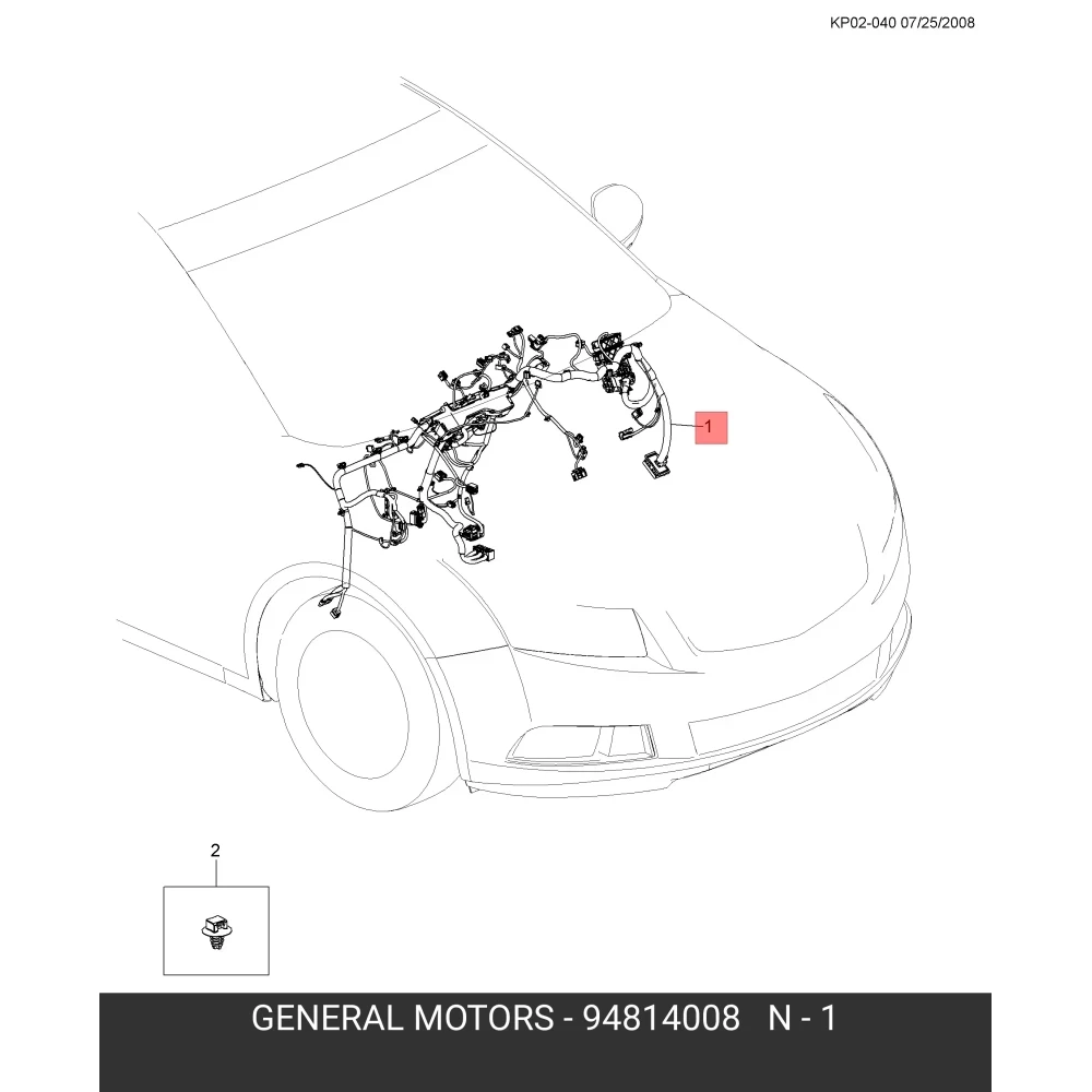 94814008 Orijinal | Chevrolet Cruze Uyumlu Motor Kablo Tesisatı Komple Manuel Vites