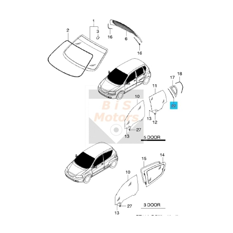 Chevrolet Aveo , Kalos Kelebek Camı Alt İzolasyonu