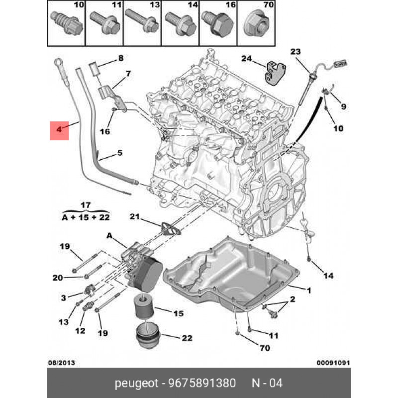 Ürün Kodu : 9675891380E - PEUGEOT BOXER / CİTROEN JUMPER YAĞ ÖLÇÜM ÇUBUĞU