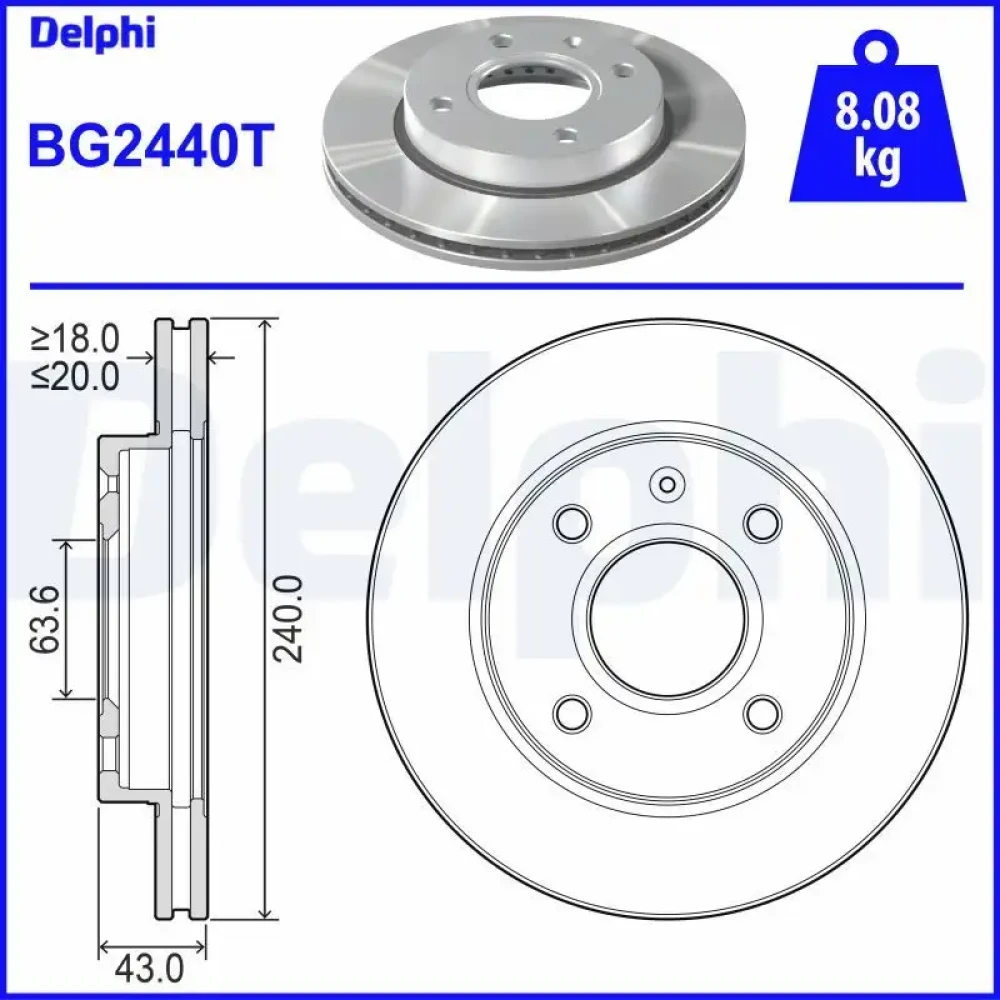 Ford Fiesta IV Ön Fren Diski Havalı 240-4 93FX1125AA