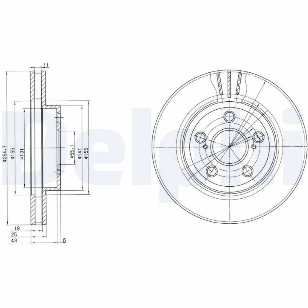 Toyota Corona Ön Havalı Fren Diski 43512-20470