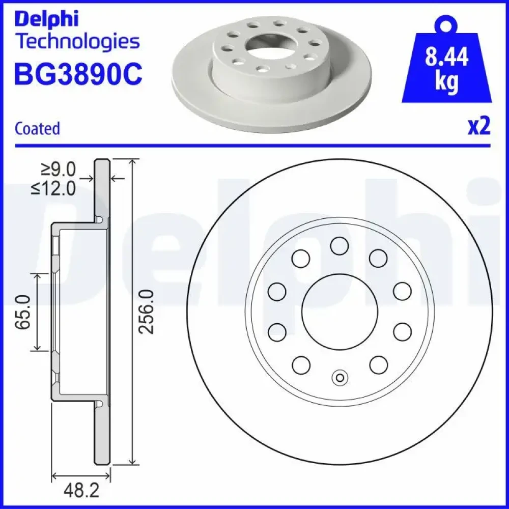 Volkswagen Golf 5 Fren Diski Arka 260 mm Seti 1K0615601L
