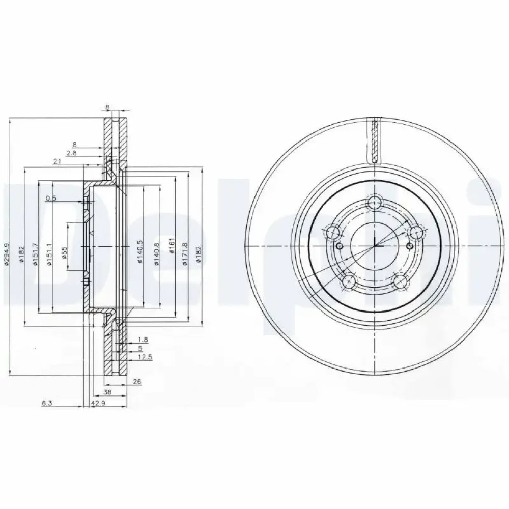 Toyota Avensis Ön Fren Diski Havalı Set 43512-05070