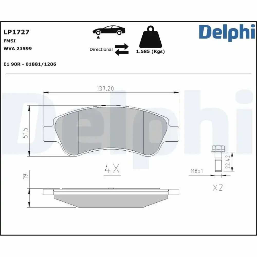 Peugeot 208 Fren Balatası 1610489680