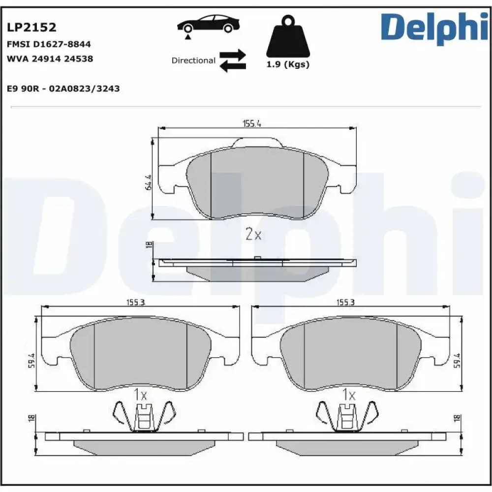 Renault Megane III Ön Fren Balatası 410605961R