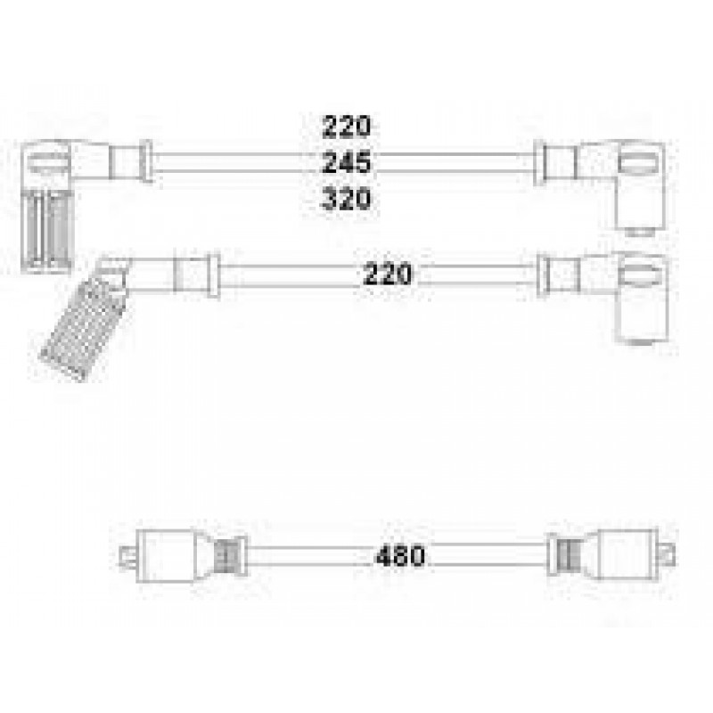 Ürün Kodu : HBK.3165 - BUJİ+BOBİN KABLOSU FIAT DOGAN S SX SLX / KARTAL S SLX / ŞAHİN S 1.4 - 1.6 8V (DÜZ MOTOR)