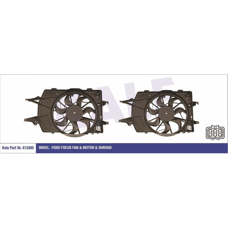 Ürün Kodu : KL413400 - FAN MOTORU DAVLUMBAZLI FORD FOCUS  (250W 395MM)