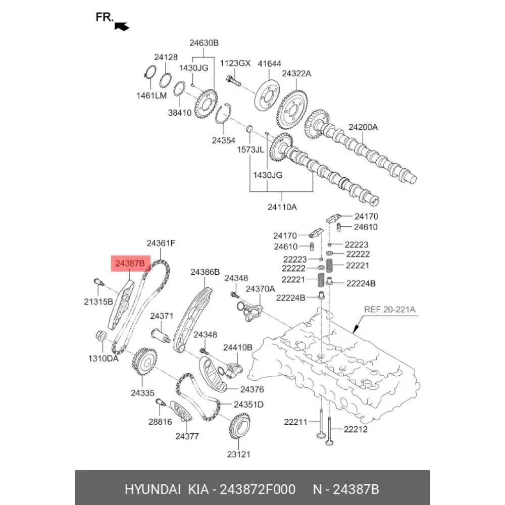 EKSANTRİK ZİNCİR PALET IX-35 10-15 / SPORTAGE 11-16  / TUCSON 15-18 2.0 CRDI / D4HA / SANTAFE 11= 2.2 D4HB