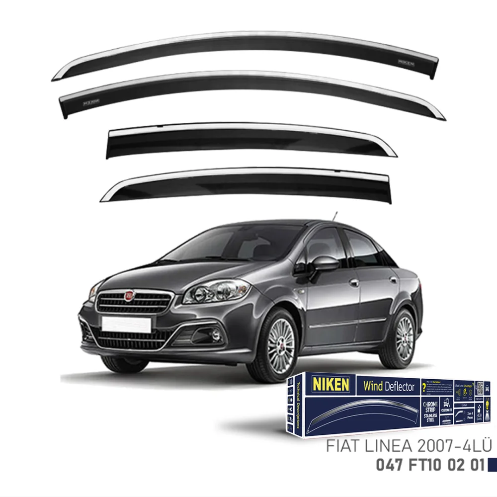 Fiat Linea Kromlu Cam Rüzgarlığı 4'lü 2007 ve Sonrası 047FT100201
