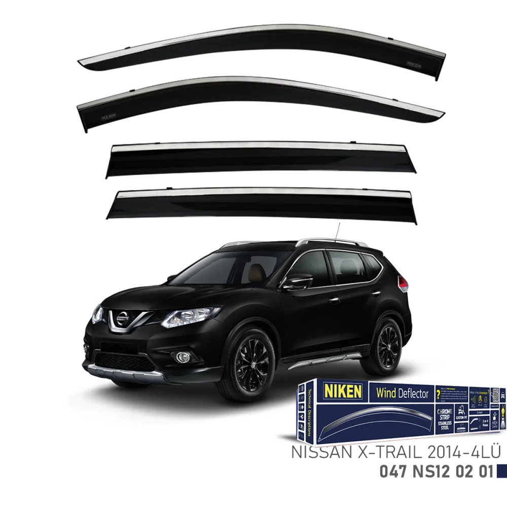 Nissan X-Trail 2014 ve Sonrası Kromlu Cam Rüzgarlığı 4'lü