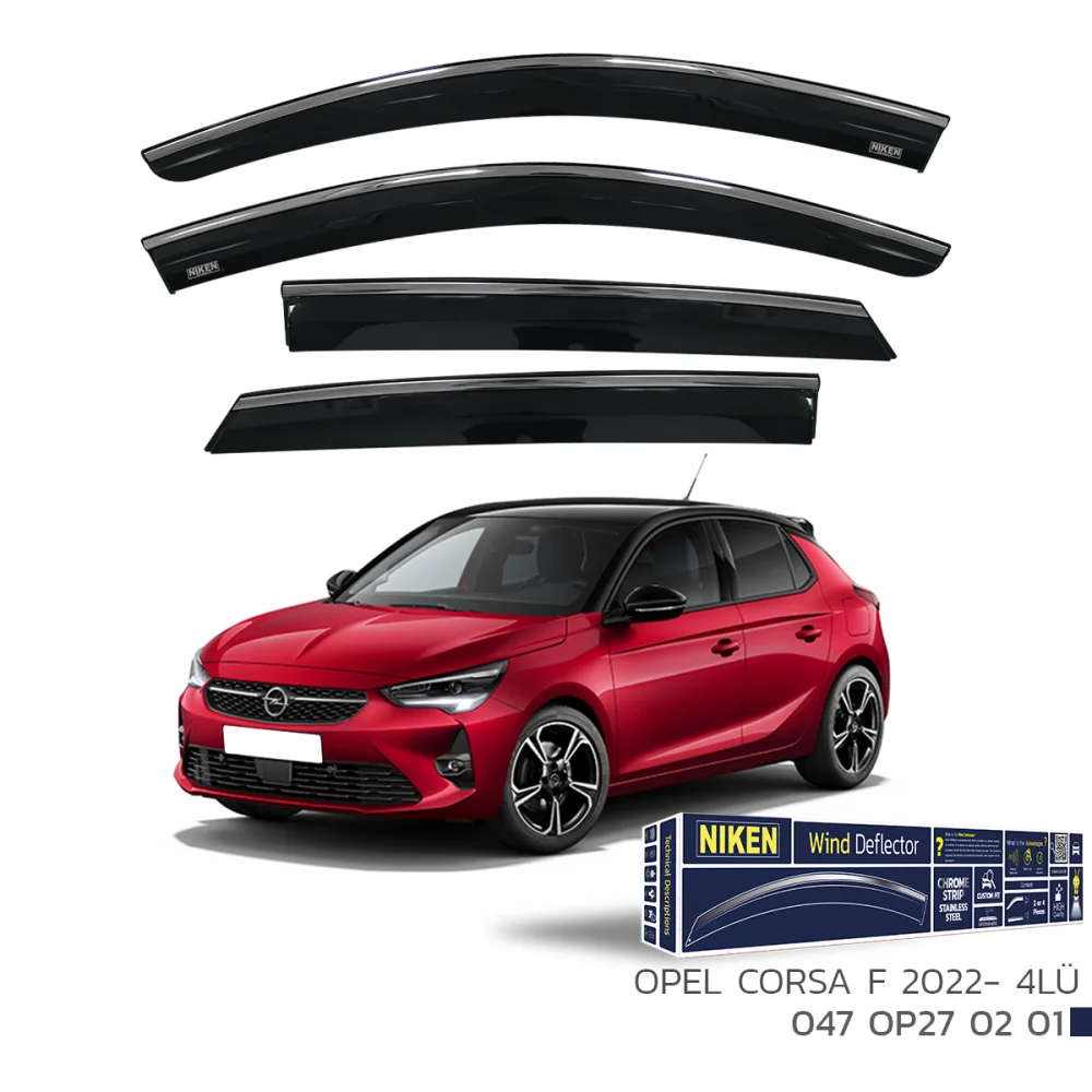Opel Corsa F Kromlu Cam Rüzgarlığı 4'lü
